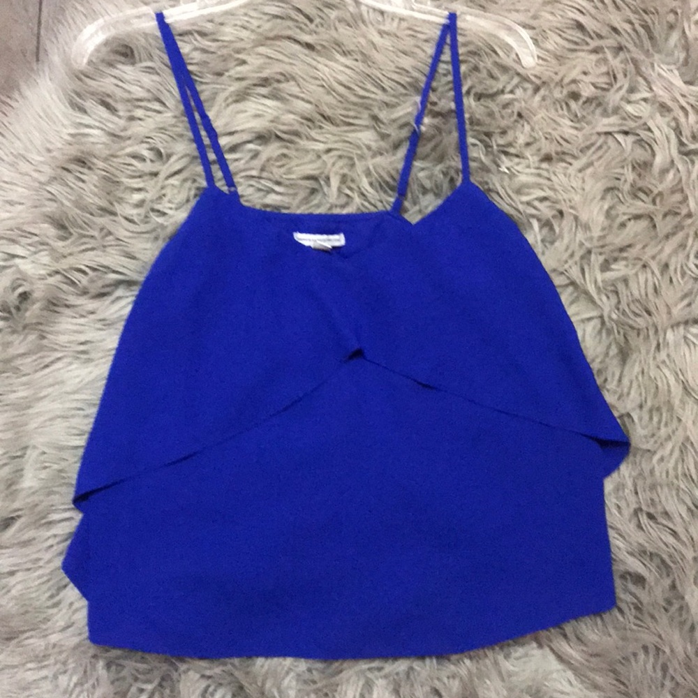 Medium blue tank blouse